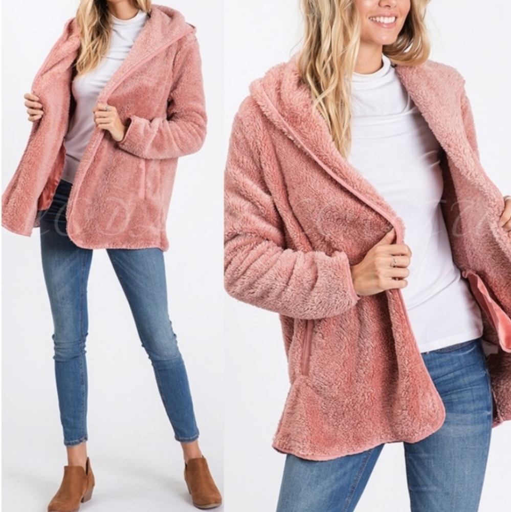 Soft Teddy Bear Fleece Jacket/Cardigan Hoodie